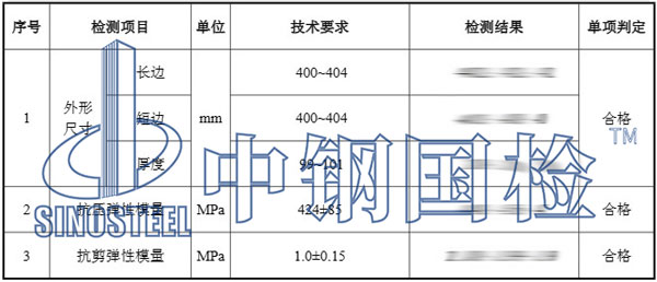 橋梁橡膠支座檢測項目結(jié)果