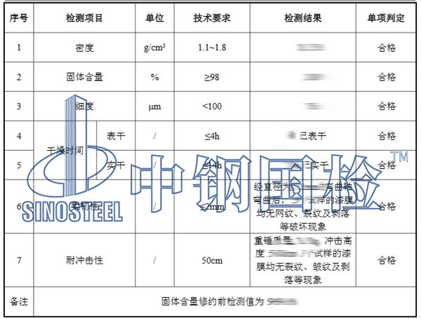 環(huán)氧漆檢測項目結果