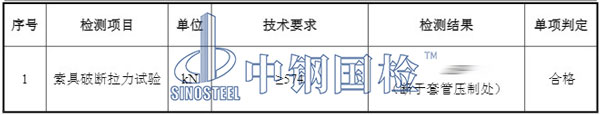 吊索具檢測(cè)項(xiàng)目結(jié)果