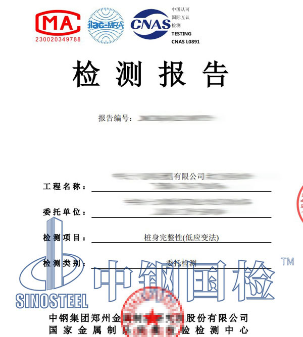 橋梁樁基檢測(cè)報(bào)告