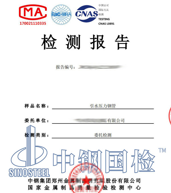 壓力鋼管檢測報(bào)告