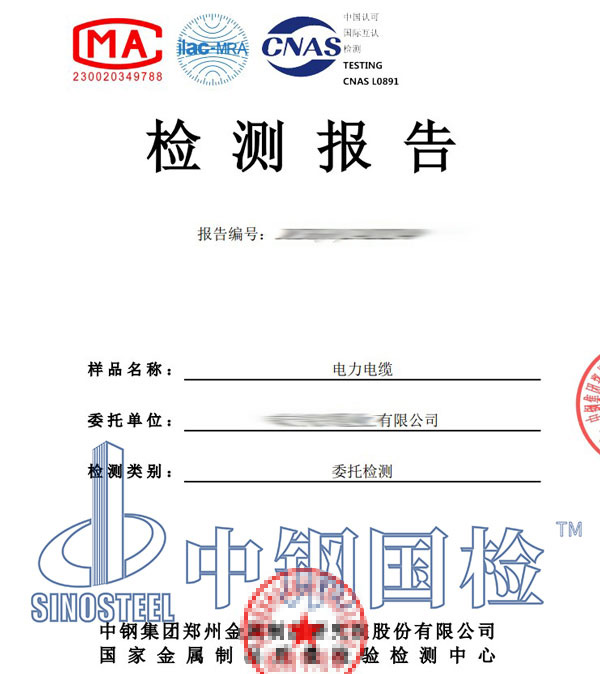 電纜耐火檢測報告