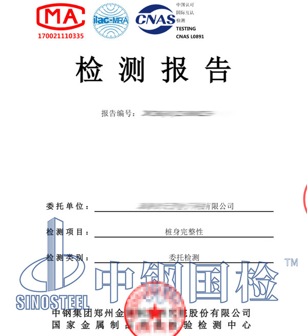 管樁檢測(cè)報(bào)告