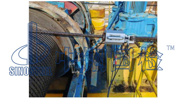 鋼絲繩無損檢測儀布置現(xiàn)場